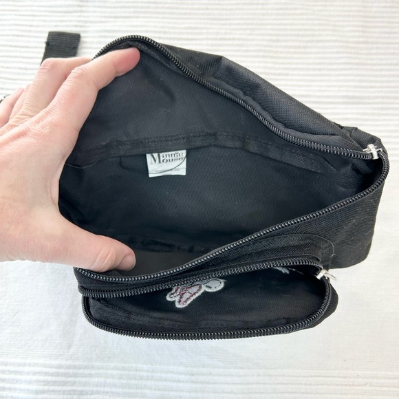 Disney Embroidered Minnie Mouse Black Fanny Pack Waist Bag - Picture 6 of 9